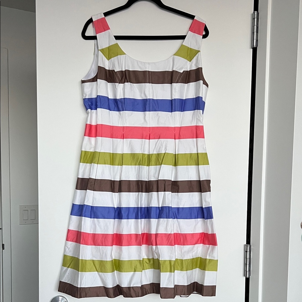 Nine West Colorful Striped Midi Dress